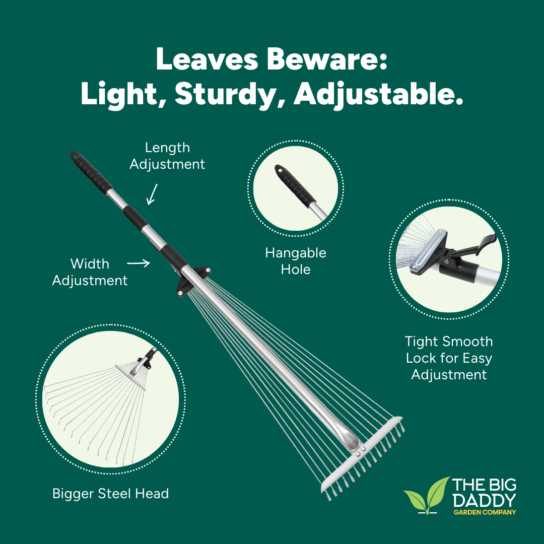Adjustable Metal Garden Rake