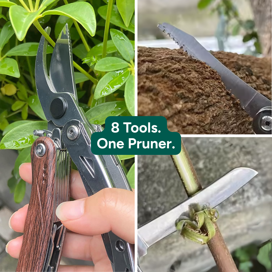 8-in-1 Garden Pruning Shears, Durable Stainless Steel
