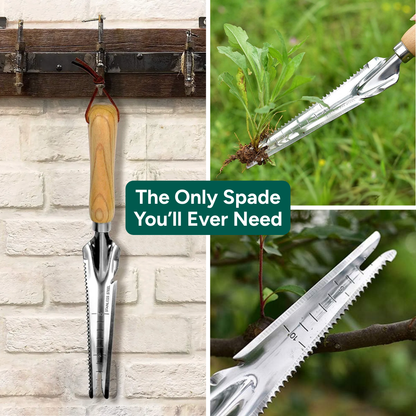 5-in-1 Garden Spade Multi-Tool, For Weeding, Digging, and Cutting