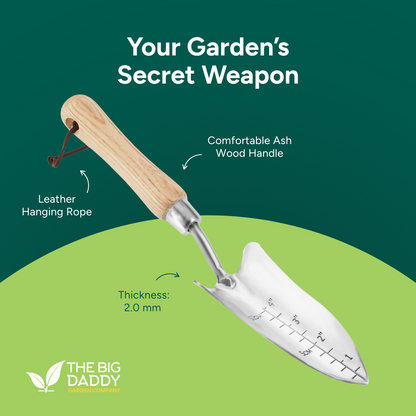 Stainless Steel Garden Trowel, Durable, Rust-Resistant